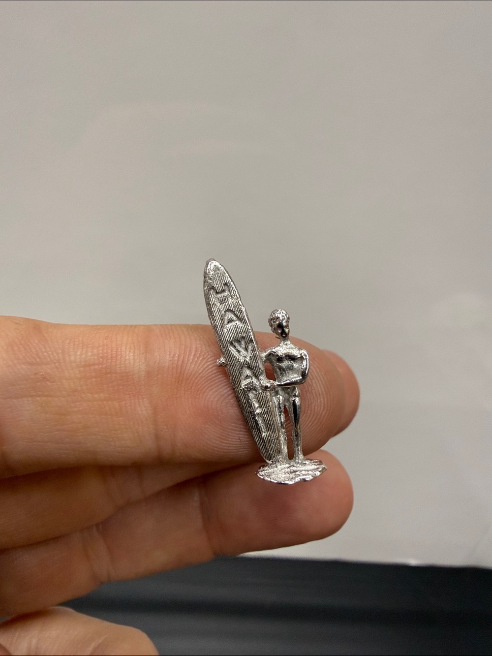 Sterling Silver Surfer Girl Surfboard Charm Pendant